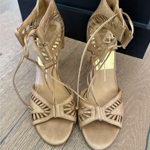 Dolce Vita Tan Lace-Up Heels